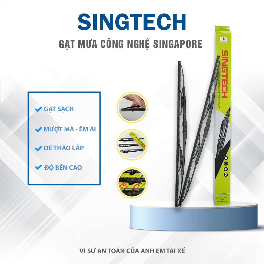 Gạt Mưa Xương Sắt Singtech
