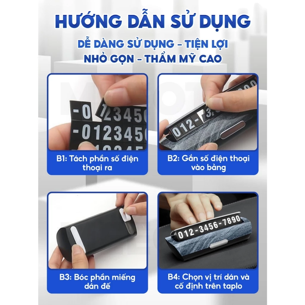 Bảng số điện thoại vân gỗ YUMCHO