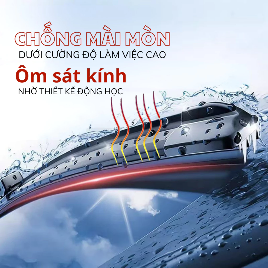 Gạt Mưa Silicone 6 Lưỡi Singtech